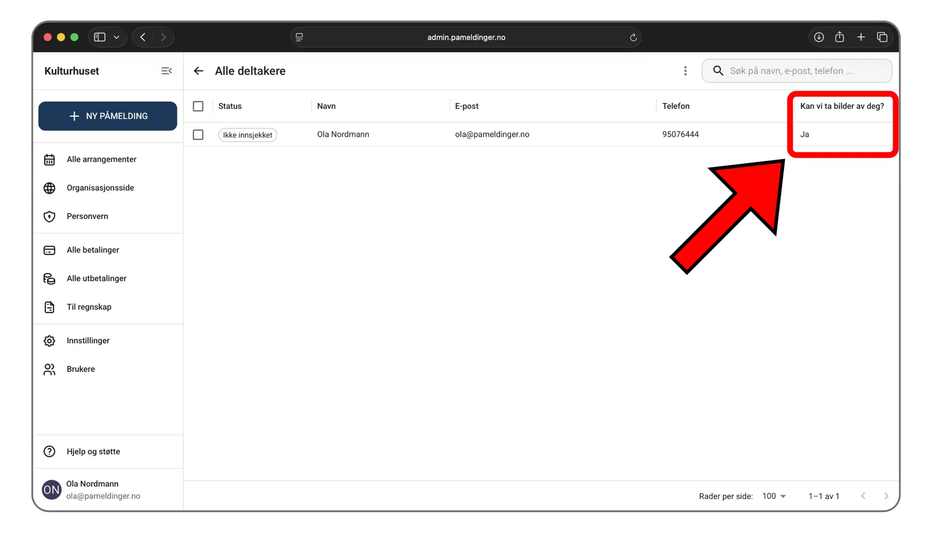 Se deltakernes svar på egne spørsmål i skjemaet
