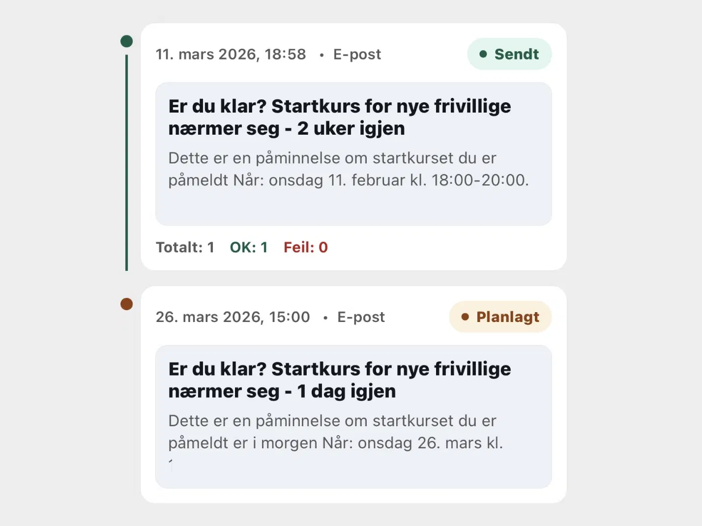 Oppsett av personaliserte varsler med dynamisk innhold